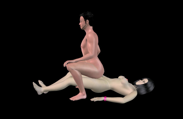 RenderLust: Animated 3D porn - asiatischer mann reitet strap-on-arsch von schönem mädchen