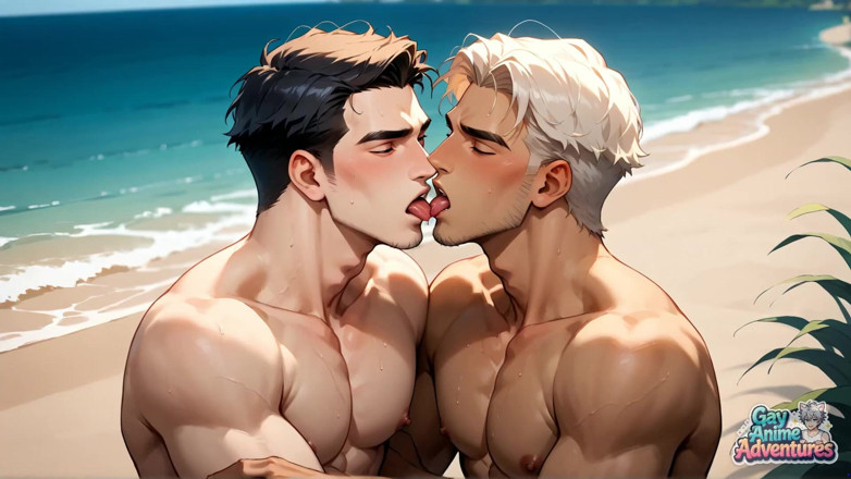 Gay Anime Adventures: Sweat-drenched Hunks of Muscle Indulge in a Scorching Fuck-a-thon on...