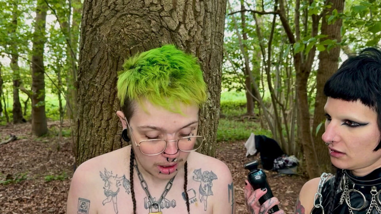 punkgoblin: T4t Forest Hair Cutting &amp; Piss Reward