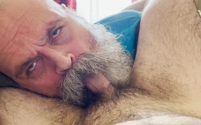 FuzzyBeardBoy: Moustache Grandpa Nurses on Hairy Cub Cock