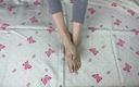 Gloria Gimson: Beautiful Sexy Legs of Girlfriend with White Pedicure