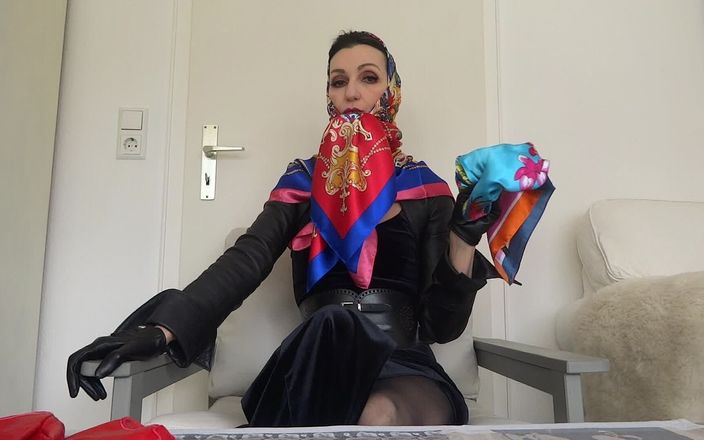 Lady Victoria Valente: Scarf Queen: Cum on my satin scarf and lick it...