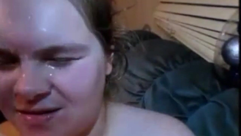 Fat House Wife: Cum slut wife gets mouth fucked by hairy dick &amp; takes...