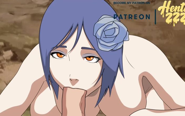 Hentai ZZZ: Konan em primeiro plano boquete naruto hentai