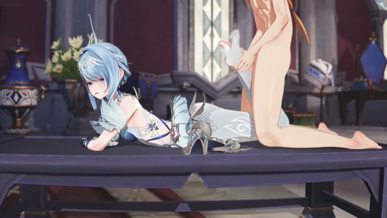 NSFWOtaku: Genshin Impact - Vášnivá sexuální scéna Odette - 3D Hentai Animace