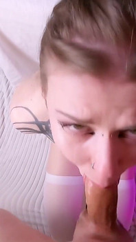 Bondage Deepthroat and Facial Handsfree