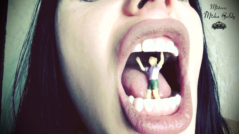 Goddess Misha Goldy: My Lips - Is a Door to Hell for Tiny Humans!