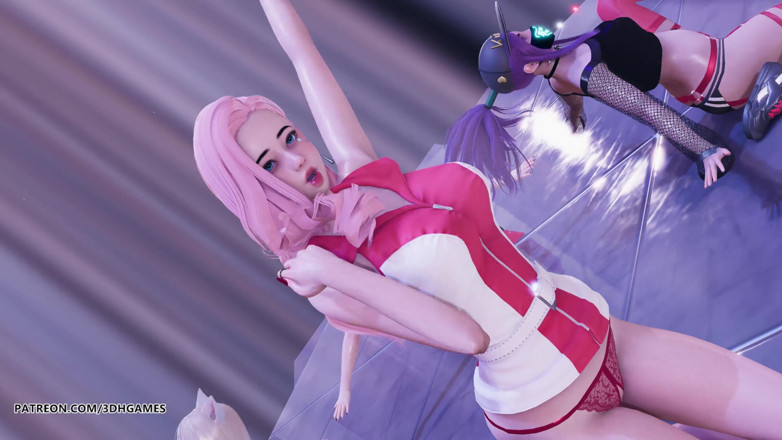 3D-Hentai Games: [MMD] T ara - BunnyStyle naked dance Ahri Kaisa Seraphine sexy...