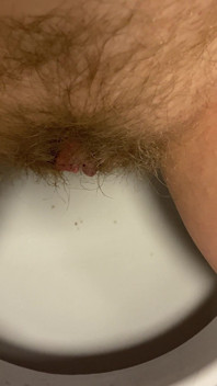 Hairy Pussy Pee and Accidentally Fart, Very Close up View 4K 60fps