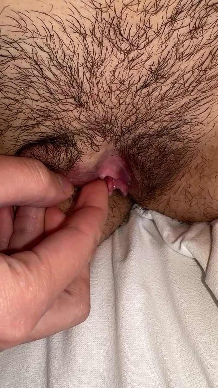 JuliaVeil: Full Bush Covered in Smegma &amp; Cream - Close up Hairy Pussy...