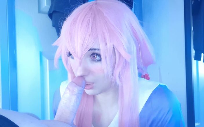 Miss Moons: Девушка Honry Yandere делает грубый минет и подпрыгивает на большой заднице