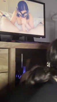 Caught Watching Porn and Sucked off Until He Gave Me a Huge Oral Creampie!