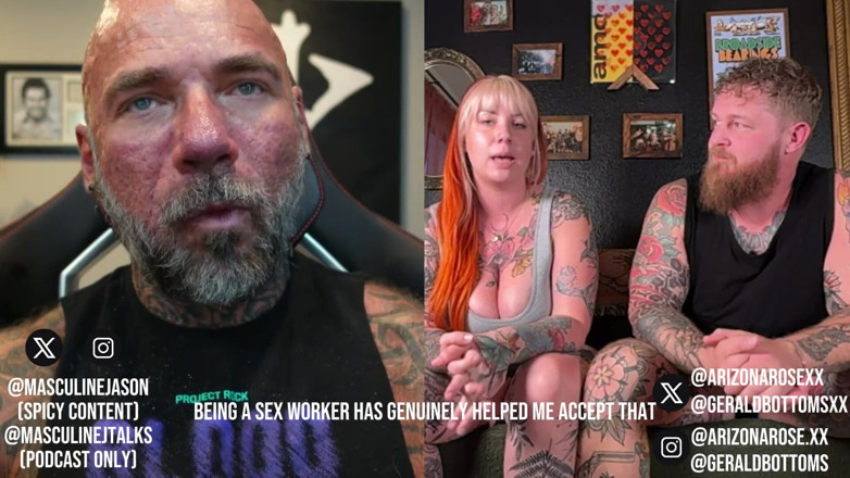 Raw and Uncensored with Masculine Jason: Porn Star Confessions - Arizona Rose and Gerald Bottoms (episode 207)