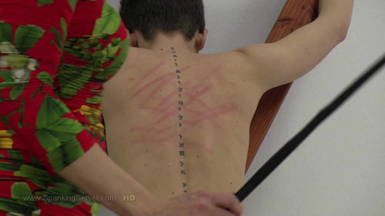 Spanking Server: Sasha bare back punishing