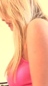 Brunette and Blonde Teen Touching Each Other Boobs in a Sensual Way