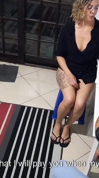 Offering Her Ass to the Loan Shark to Pay off Her Cuckold Husband's Debt.