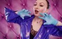 Arya Grander: ASMR Видео - горячее введение в уретрету Arya Grander - фетишное видео синей перчатки с нитрилом крупным планом