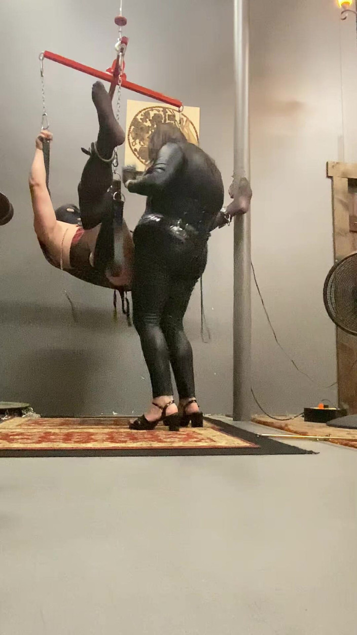 Mistress Scarlet Kiss: Sissy Handsfree Cums Prematurely in Chastity During Pegging and I...