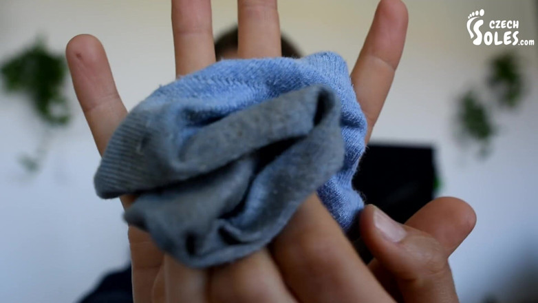 Czech Soles - foot fetish content: Sock sniffing instructions from miss Eliška