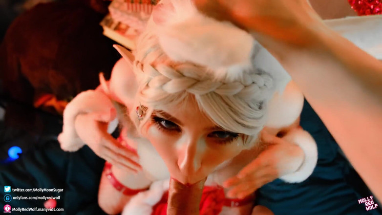 MollyRedWolf: ゼルダへのクリスマスプレゼント(オーラル中出し、ケツファック) - Mollyredwolf