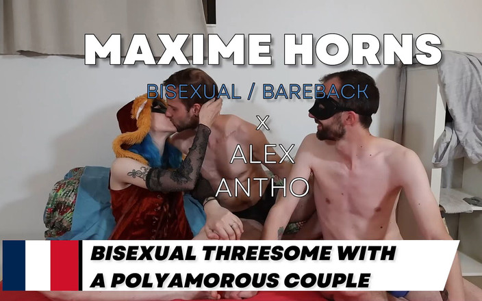 Maxime horns bisexual straight strap on: Bisexuální trojka s polyamorním párem