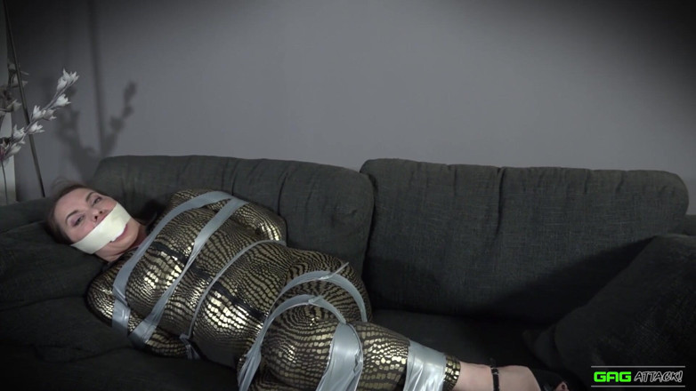 Gag Attack: Olga - Catburglar in Tape Bondage