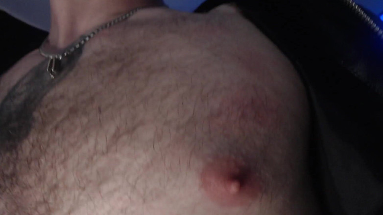 Hunky time: Leather Master Dominates with Nipples