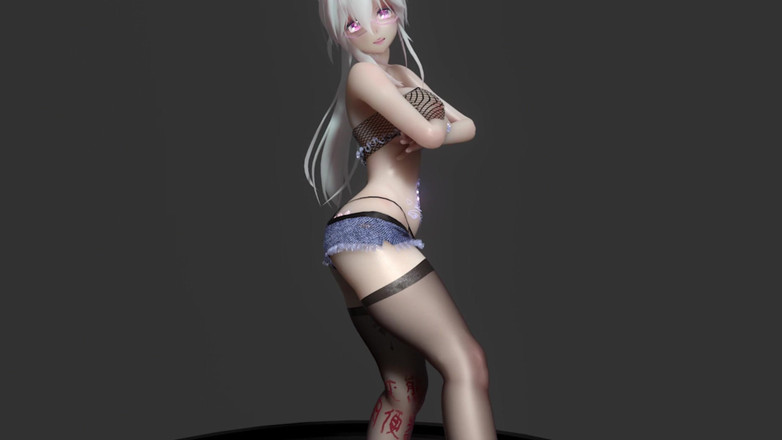 MikuMotion: Wiggle; Lewd Tattoos; Humiliation; Split-crotch Thongs; Shorts; Black Stockings; Explosive...