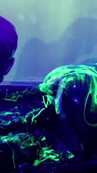 Rubber Double Fisting with Uv Slime