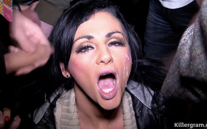 Killergram: Pornohvězda děvka bere bukkake zezadu