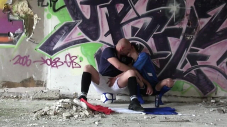 Gaybareback: Twink fucked in jockstrap by his football coach