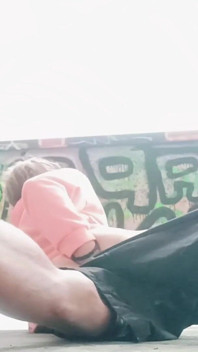 A Daring Young Man Puts His Hand in His Anus in a Public Place.