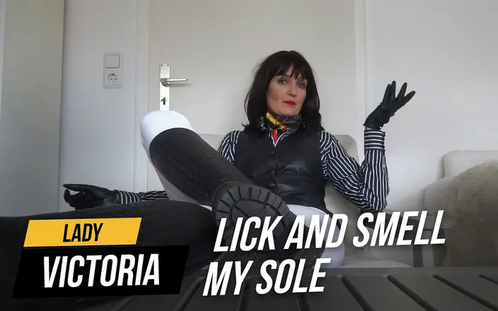 Lady Victoria Valente: POV Licking Wellington's soles and sniffing hiking socks