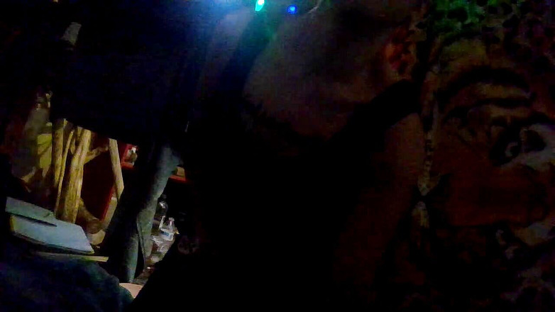 Midnight bookworm: Masturbating while roommates are outside open bedroom door