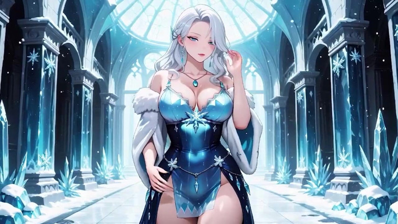 Tay Swift X: Silver-haired Ice Mage in a Crystal Hall! Casting Magic While...