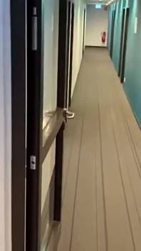 Rondborstige getatoeëerde milf wordt hard geneukt in het hotel