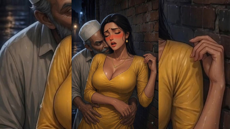 Heaven Gamez: Indian Bhabhi Grouped &amp; Fucked Hard by Her Old Disgusting Muslim...