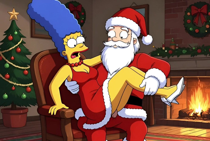 Octopussy Lovers Club: Santa Claus mengongkek suri rumah berkahwin Marge Simpson pada Hari...