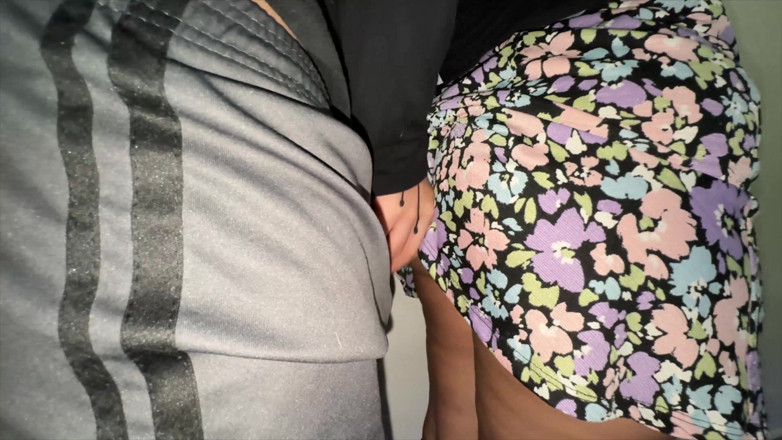 CoupleOfHotSins: You Can See It When She Strokes the Stranger's Penis