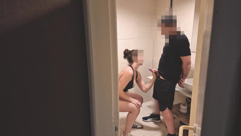 Branquinha De Leite: Gym Bathroom Surprise - She Got Caught with Ass Out &amp; Took...