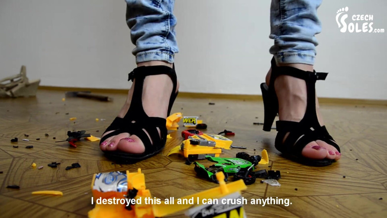 Czech Soles - foot fetish content: Giantess Crushing Puny Cars