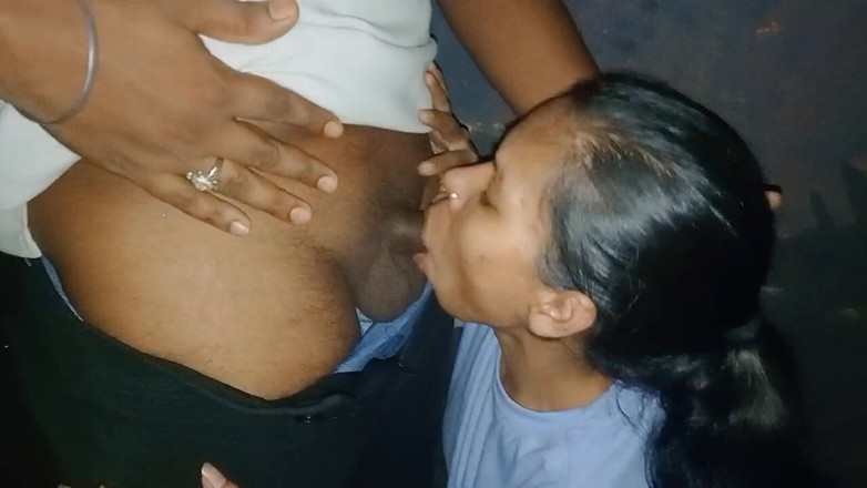 NikiRathod: Blowjob Series Having Blowjob Behind the Truck at Midnight