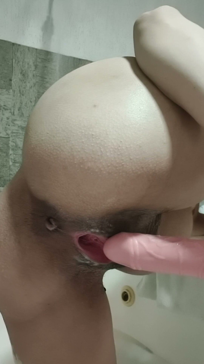 Alice Lima: Small Tits, Pussy Being Penetrated by Pink Dildo