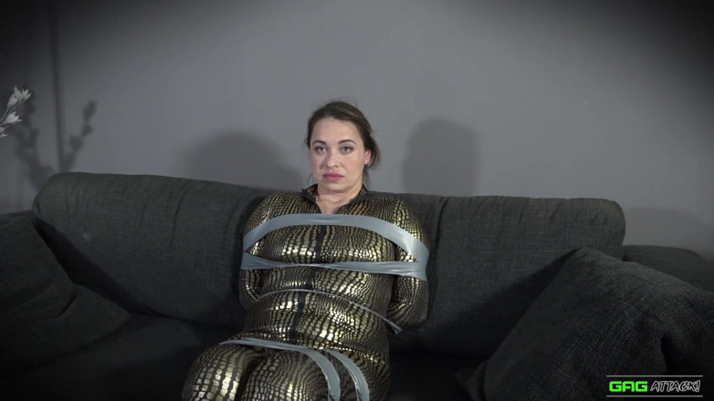 Gag Attack: Olga - Catburglar in Tape Bondage