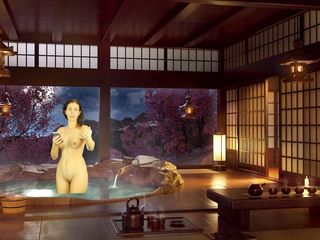 Theory of Sex: Bathroom piss punishment. Naked reading. Japanese bath. Julia V Earth.