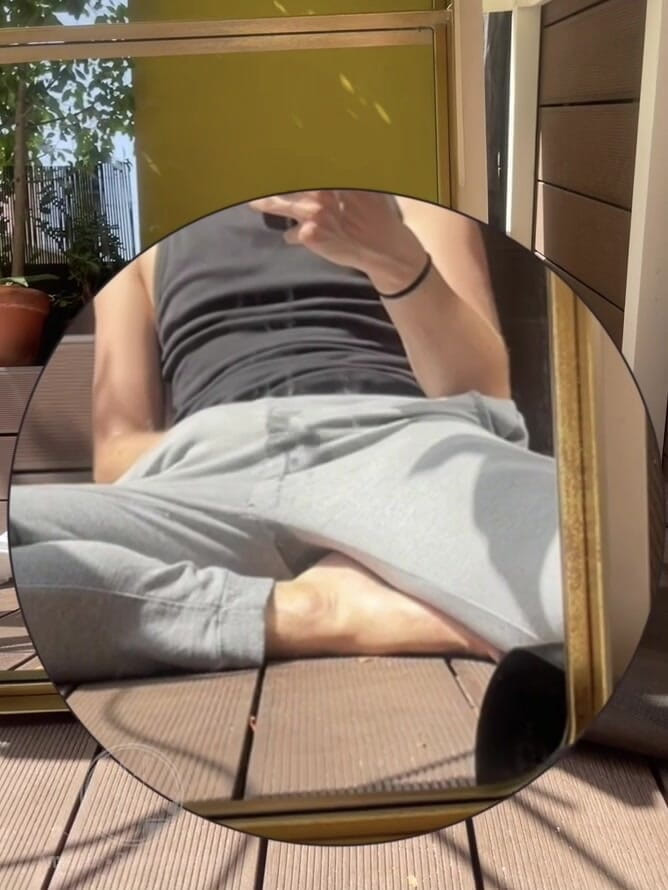 AmateurBoysPissing: Amateur Boy Wets His Grey Sweatpants