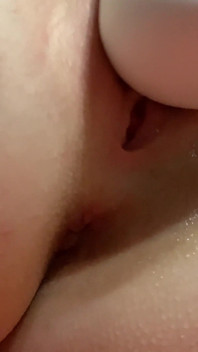 A Young Brunette Masturbates and Cums From a Toy, Female Orgasm