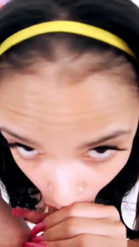 Sexy Italian Italyana big cock POV blowjob and cum swallow