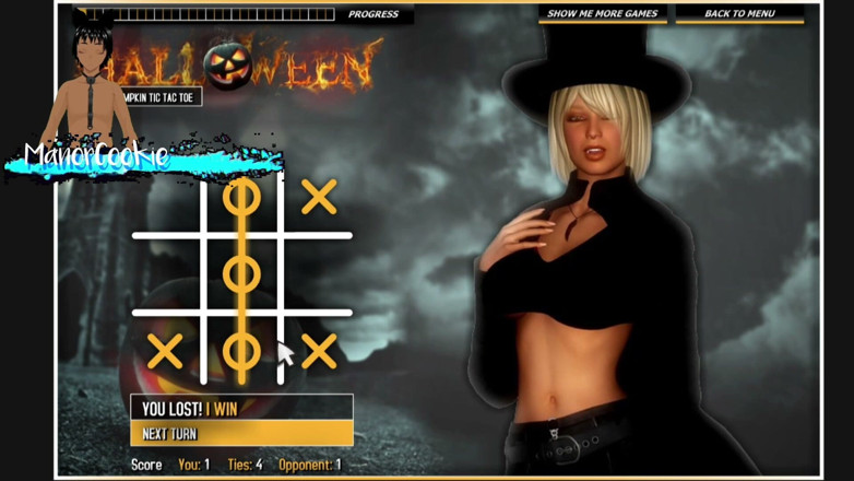 Manor Cookie: Halloween nóng bí ngô tic tac toe - trò chơi này...