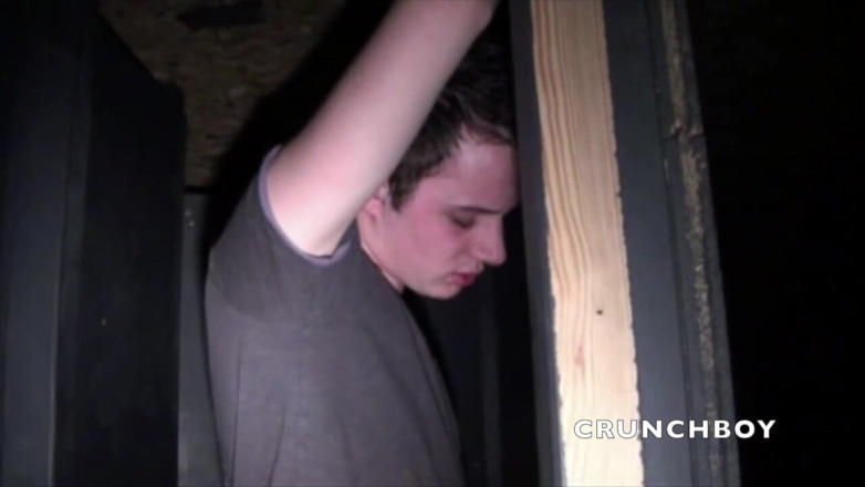 Crunch Boy: This postboy loves sucking cock in glory holes